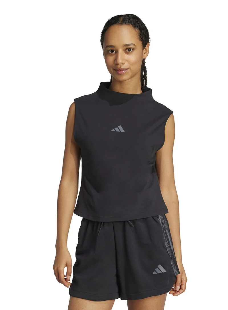 Adidas Essentials Slim High-Neck Tank Top